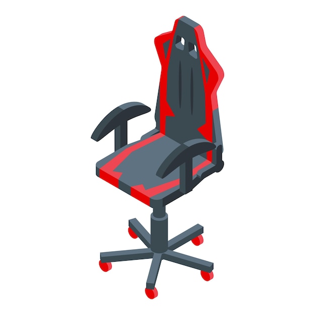 Gamer armchair icon isometric vector sport game esport event