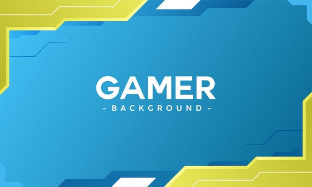 Gamer banner background vector template