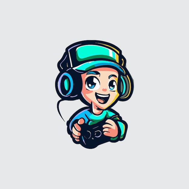 Gamer boy esport mascot logo design