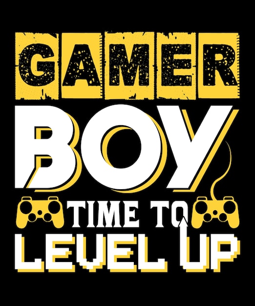 Gamer boy time to level up shirt, gaming t-shirt design