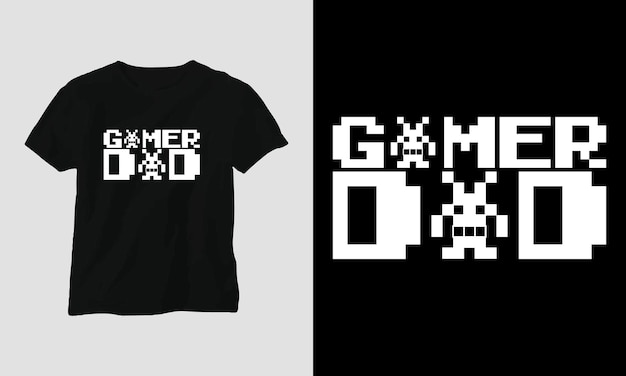 Papà giocatore - t-shirt gaming svg e design di abbigliamento