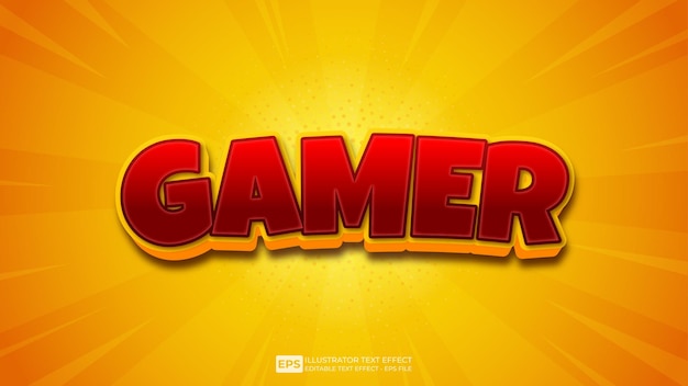 Gamer editable text effect font