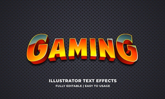 Gamer editable text effect