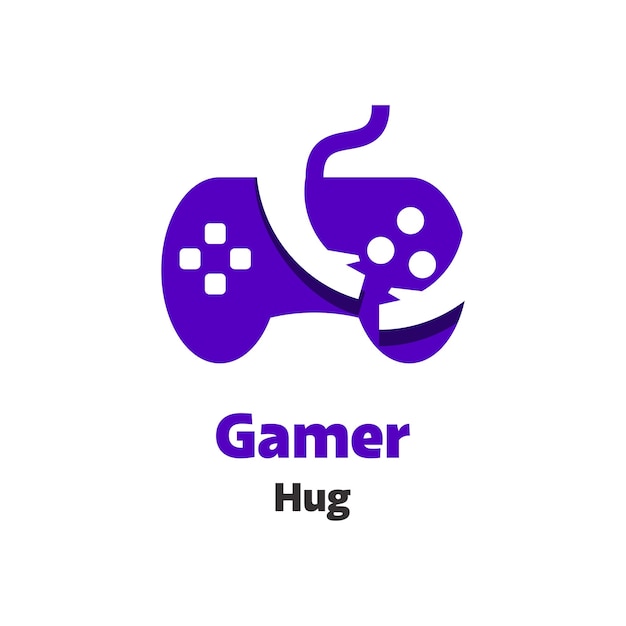 Vector gamer hug logo