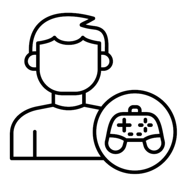 Vector gamer icon