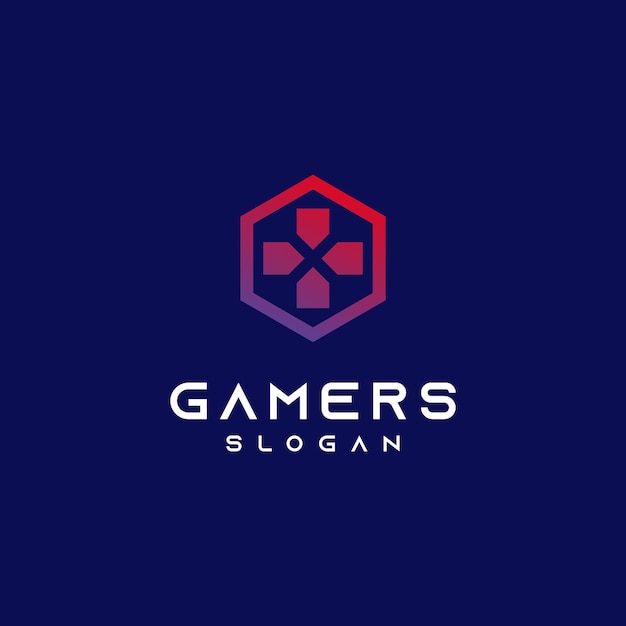 Gamer logo ontwerp modern concept