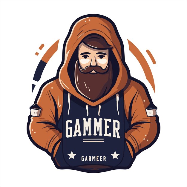 Gamer Mascot Logo Design Vector for Sports Teams