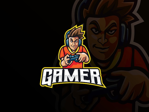 Gamer mascot sport logo design