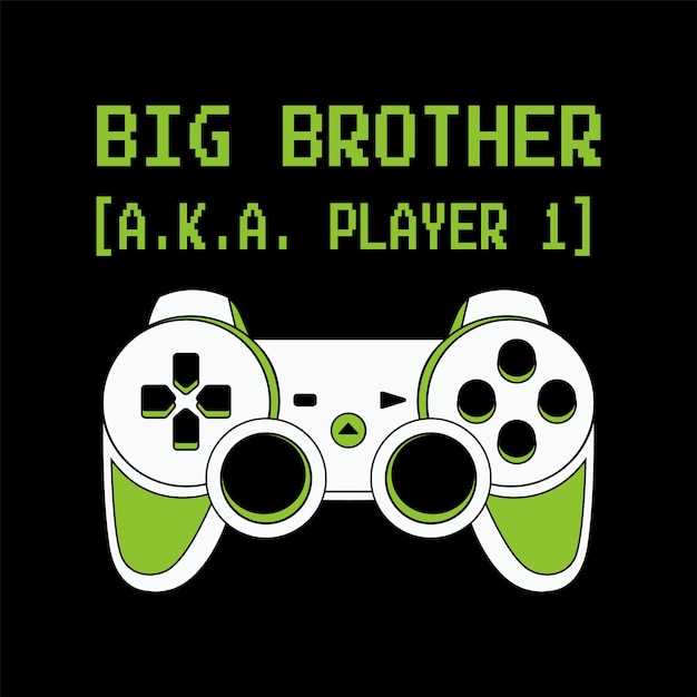 Gamer quote theme tshirt design illustration with joystick