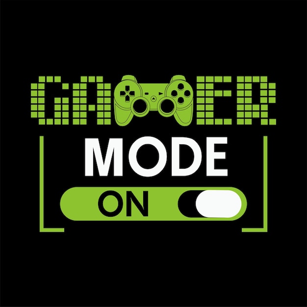 Gamer quote theme tshirt design illustration with joystick