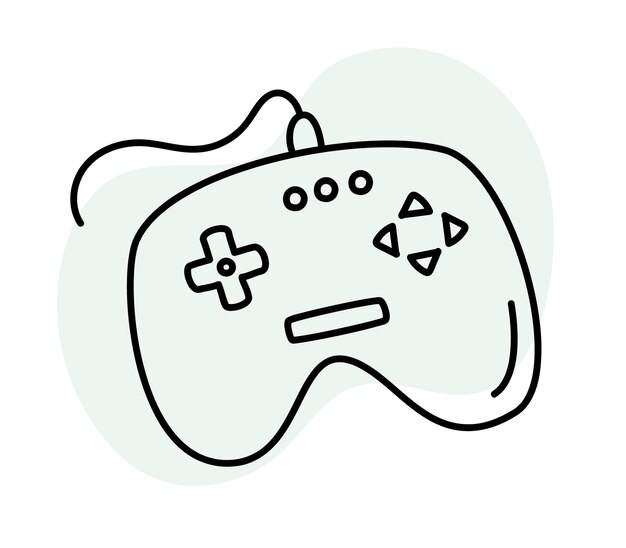 Joystick di gioco del giocatore handdrawn doodle vector