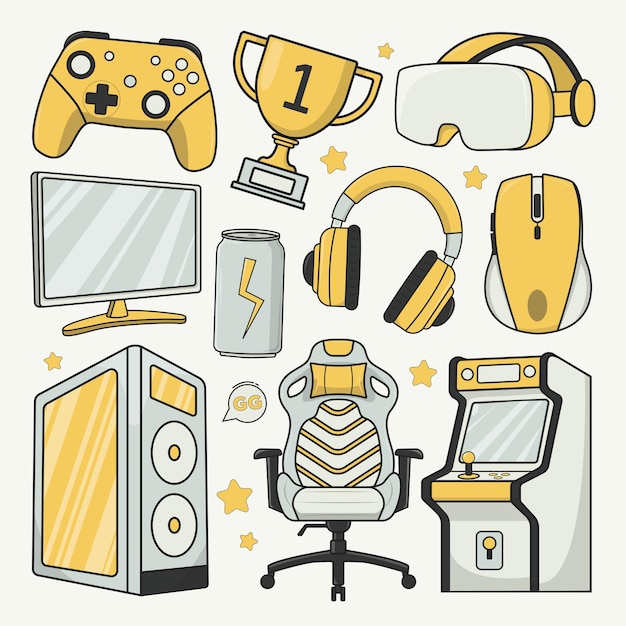プレイヤーアイコンセット (Gamer Icon Set) はプレイヤー・アイコンセットという意味でゲーム・ストリーマー・エレメント・コレクション (Streamer Elements Collection) と呼ばれています