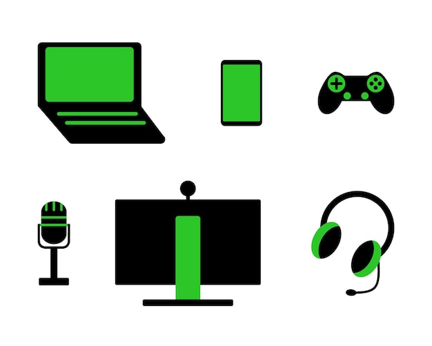 Gamer set vector