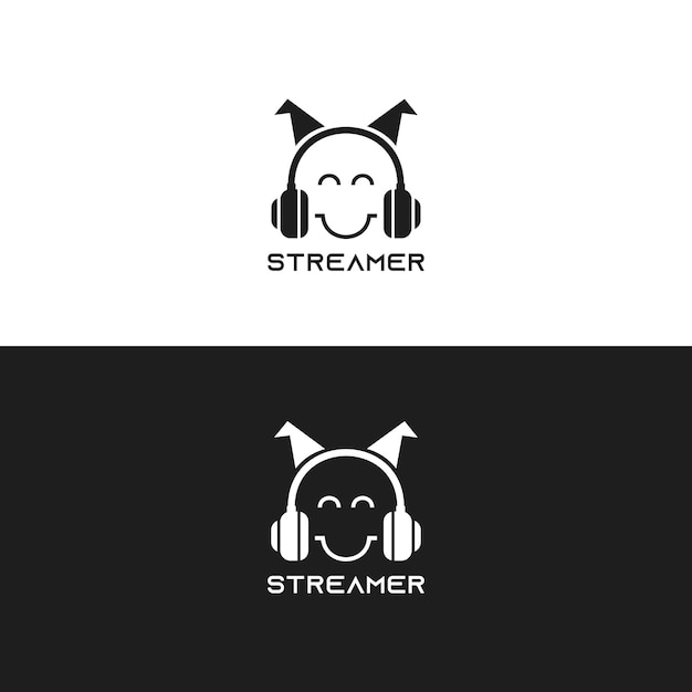 Gamer streamer logo simple design