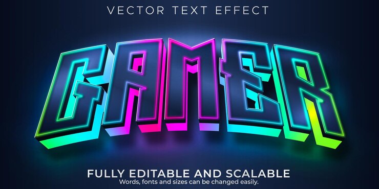 Vector gamer-teksteffect