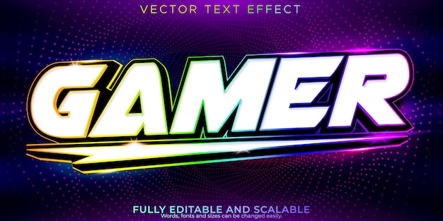 Gamer text effect editable esport and stream text style