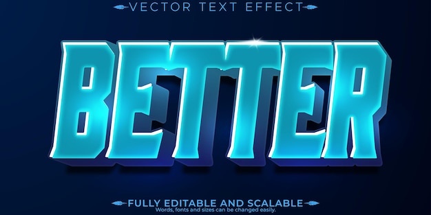 Vector gamer text effect editable gaming and fast customizable font style