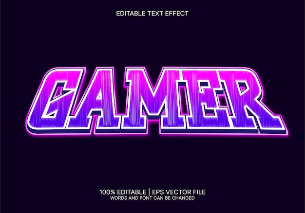 Gamer text effect