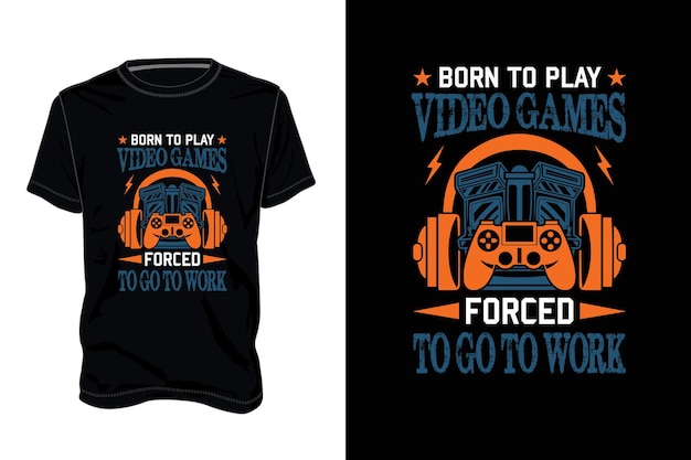 Gamer tshirt design vector illustrationtshirt design vector