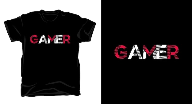 Gamer typhografie t-shirt ontwerp