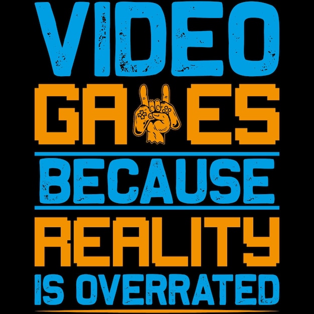 Vector gamer typography t-shirt design with editable vector graphic.