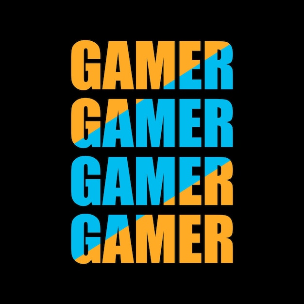 gamer Typography tshirt design