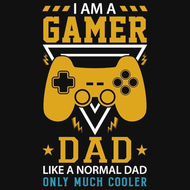 Gamer vader t-shirt ontwerp