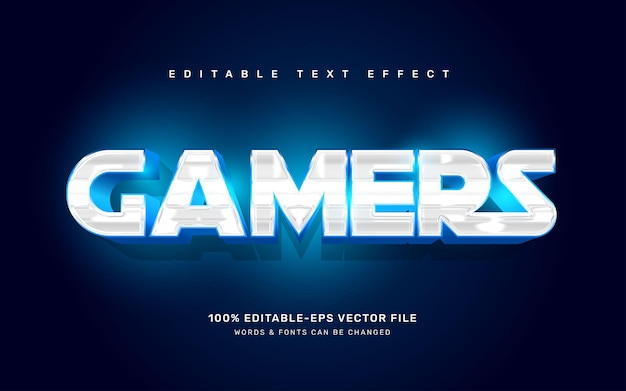 Gamers editable text effect template