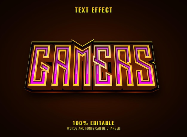 Gamers esport logo titel teksteffect