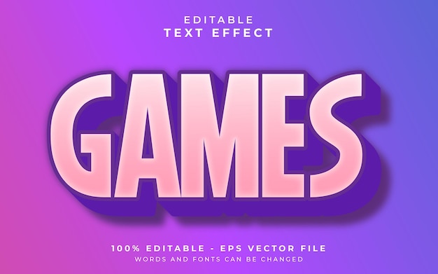 Games bewerkbaar teksteffect