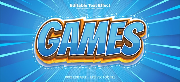 Games editable text effect in modern trend style