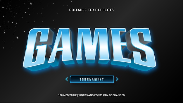 Vector games editable text effects