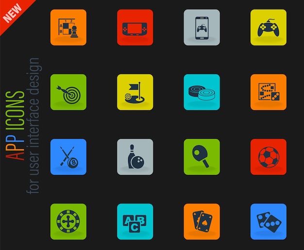 Games icon set