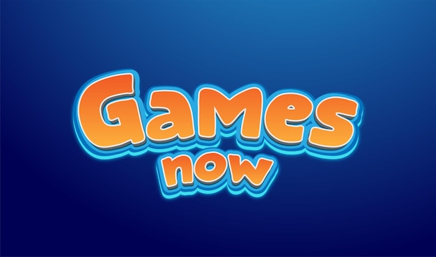 Games now text effect