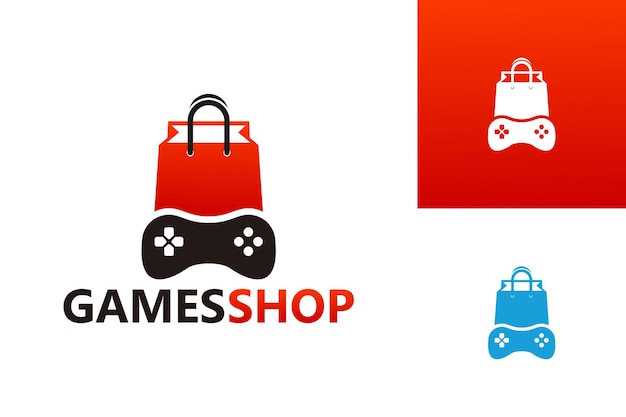 Games shop logo template design vector, embleem, ontwerpconcept, creatief symbool, pictogram