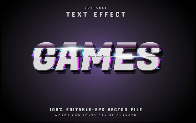 Games teksteffect glitch-stijl