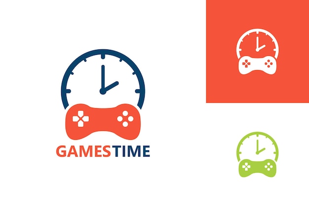 Giochi time logo template design vector, emblem, design concept, creative symbol, icon