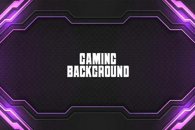 Gaming achtergrond zwart en paars met element