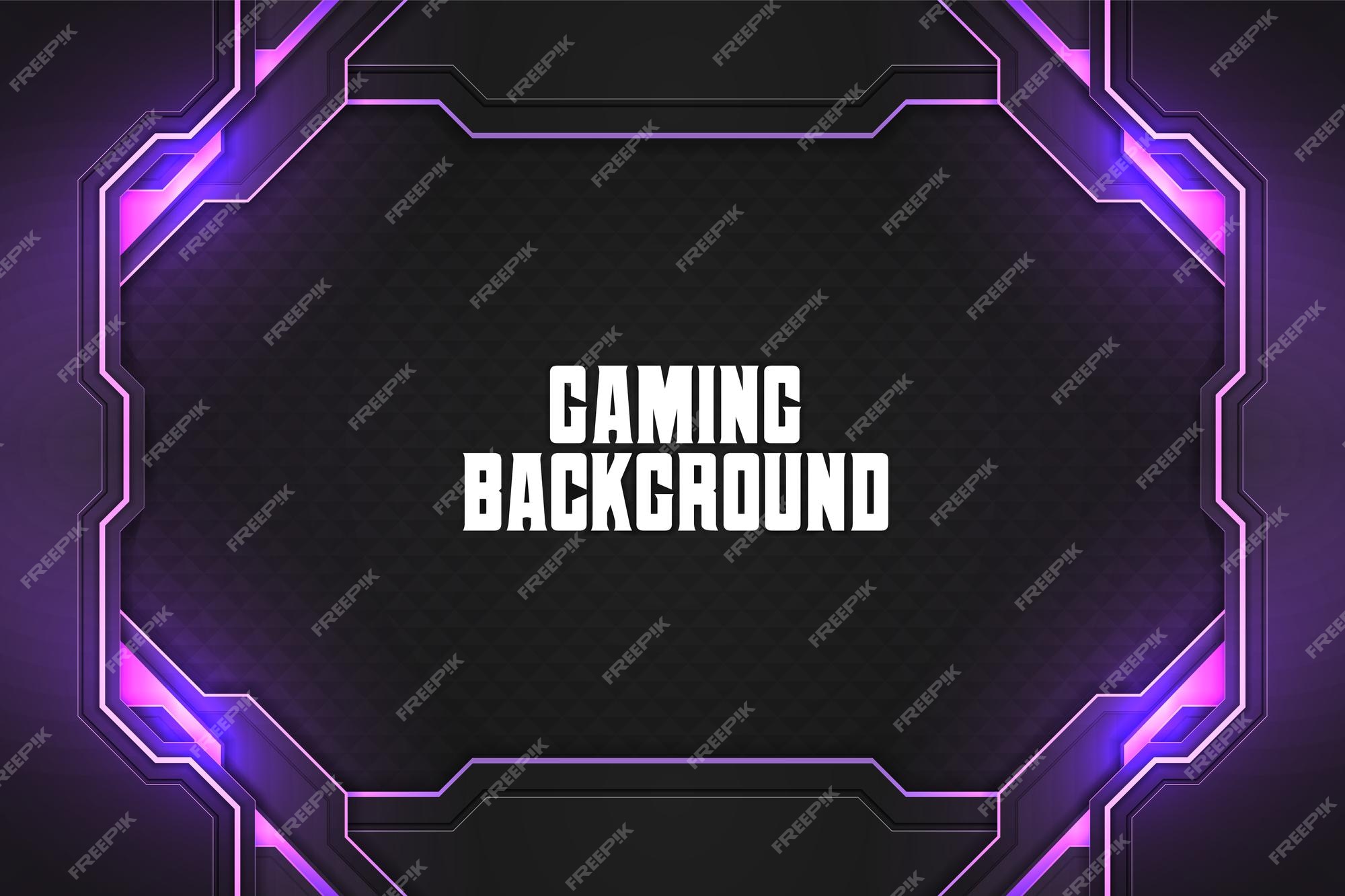 Premium Vector | Gaming background black and purple with element