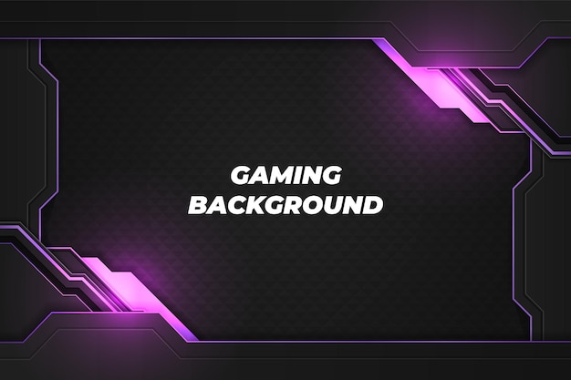 Vector gaming background black and purple with element