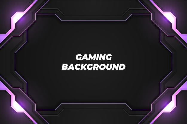 Vector gaming background black and purple with element