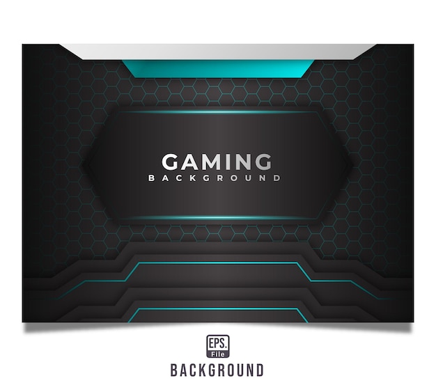 Gaming background with black and blue