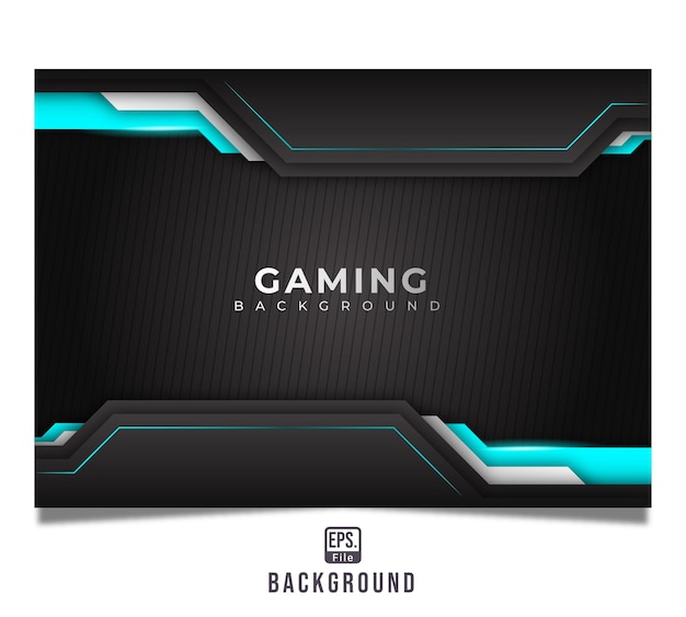 Vector gaming background with black and blue