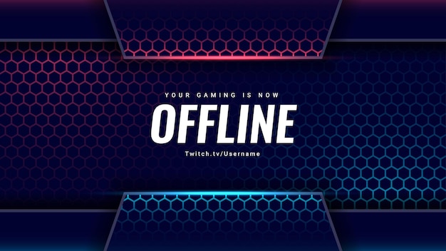 Vector gaming background your gaming is now offline