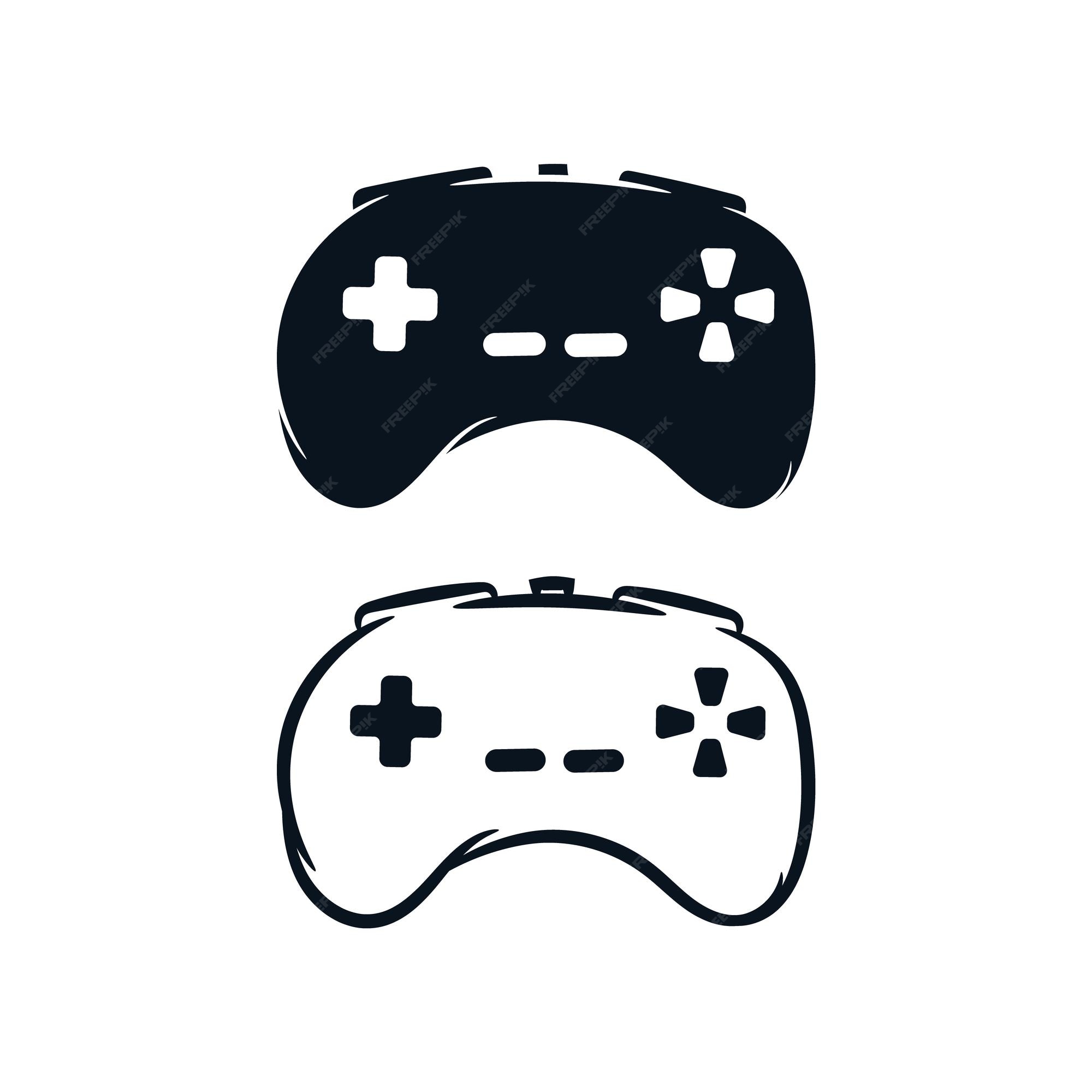 simple minimalist gamepad joystick gaming logo design 8569882 Vector Art at  Vecteezy