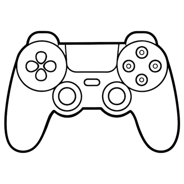 gaming controller line art vector