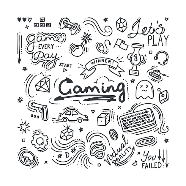 Game Doodle Images - Free Download on Freepik