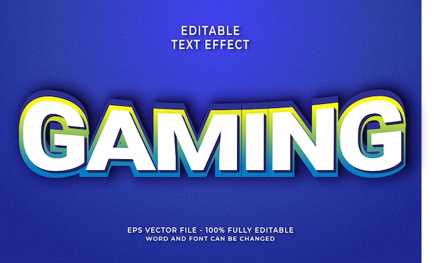 gaming editable text effect