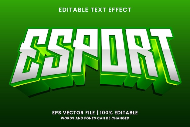 Gaming esport editable text effect