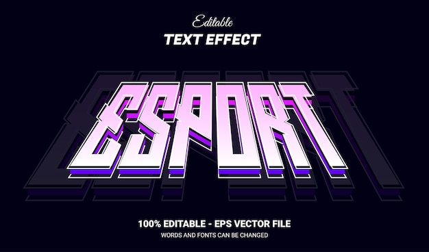 Gaming esport style text effect, Editable text effect